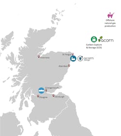 Acorn Hydrogen aims to develop clean-burning hydrogen from North Sea gas. Acorn Hydrogen aims to develop clean-burning hydrogen from North Sea gas.