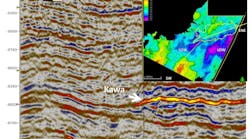 Depth seismic corroborates the high potential seen on the time seismic.