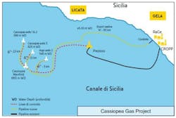 Cassiopea Gas Project Map