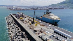 The Maersk Mariner vessel is shown at Punta Sollana quay in the port of Bilbao. The Maersk Mariner vessel is shown at Punta Sollana quay in the port of Bilbao.