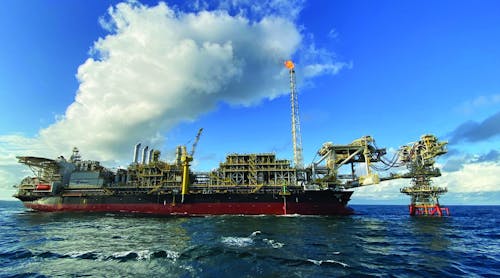 Eni&rsquo;s FPSO Miamte features a disconnectable tower yoke mooring system.