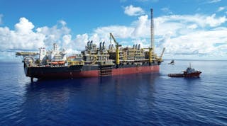 FPSO Guanabara MV31 is located at the Mero Field in the presalt region of the Santos Basin.