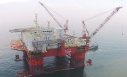 The Safe Eurus is an enhanced GustoMSC Ocean 500 design semisubmersible accommodation vessel that was delivered from COSCO (Qidong) Offshore Co. Ltd. in May 2019 and is the sister ship of the Safe Notos. The Safe Eurus is an enhanced GustoMSC Ocean 500 design semisubmersible accommodation vessel that was delivered from COSCO (Qidong) Offshore Co. Ltd. in May 2019 and is the sister ship of the Safe Notos.