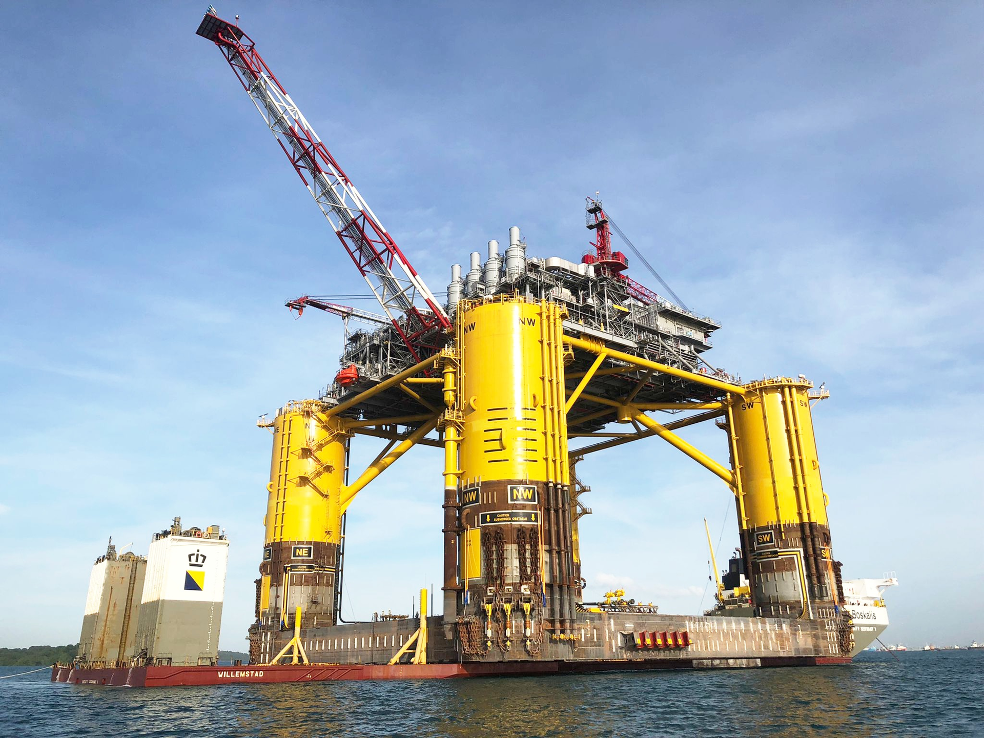 The Vito FPS was transported onboard Boskalis&rsquo; Mighty Servant I from Singapore to Texas, arriving at the Kiewit Offshore Services yard in March 2022.