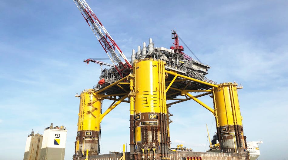 The Vito FPS was transported onboard Boskalis&rsquo; Mighty Servant I from Singapore to Texas, arriving at the Kiewit Offshore Services yard in March 2022.