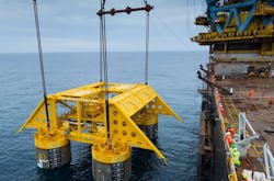 An Åsgard subsea installation takes place in the Norwegian Sea. An Åsgard subsea installation takes place in the Norwegian Sea.