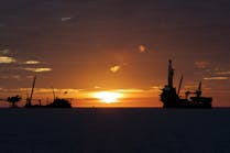 Offshore Construction Sunset Dreamstime M 43762359