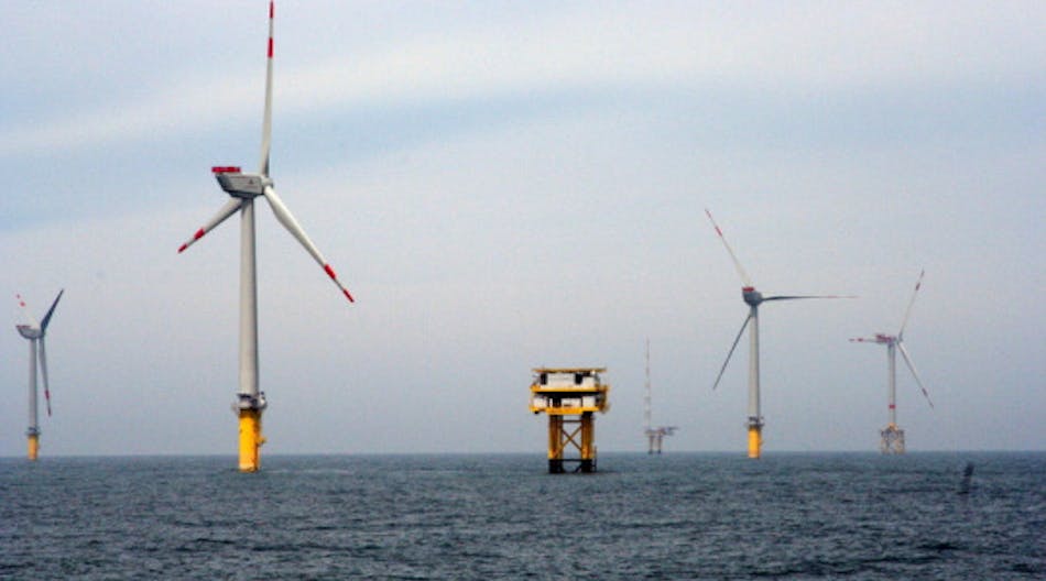 Offshore Wind Turbines And Energy Substation Photo By Doe