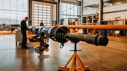 A worker reviews a ROCs unit in Optime Subsea’s workshop at Notodden, Norway. A worker reviews a ROCs unit in Optime Subsea’s workshop at Notodden, Norway.