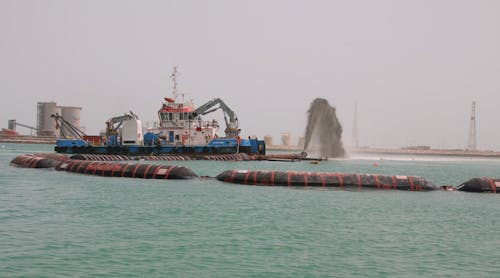 SAFEEN Surveys and Subsea Services will offer services that include offshore surveys, trenching and dredging support. National Marine Dredging Company&apos;s dredging activities are pictured.
