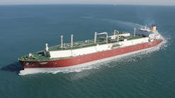This is the largest LNG carrier that Daewoo Shipbuilding Marine built in 2009 and delivered to Qatar.
