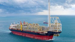 The Prof. John Evans Atta Mills FPSO is operating in about 1,500 m water depth on the TEN fields in the deepwater Tano contract area offshore Ghana for client Tullow Ghana Ltd.