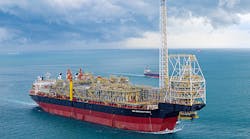 The Prof. John Evans Atta Mills FPSO is operating in about 1,500 m water depth on the TEN fields in the deepwater Tano contract area offshore Ghana for client Tullow Ghana Ltd.