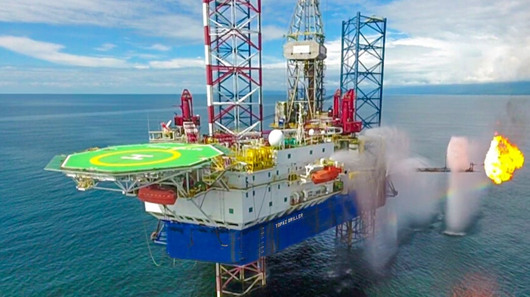 An IE-4 well test takes place offshore Cameroon.