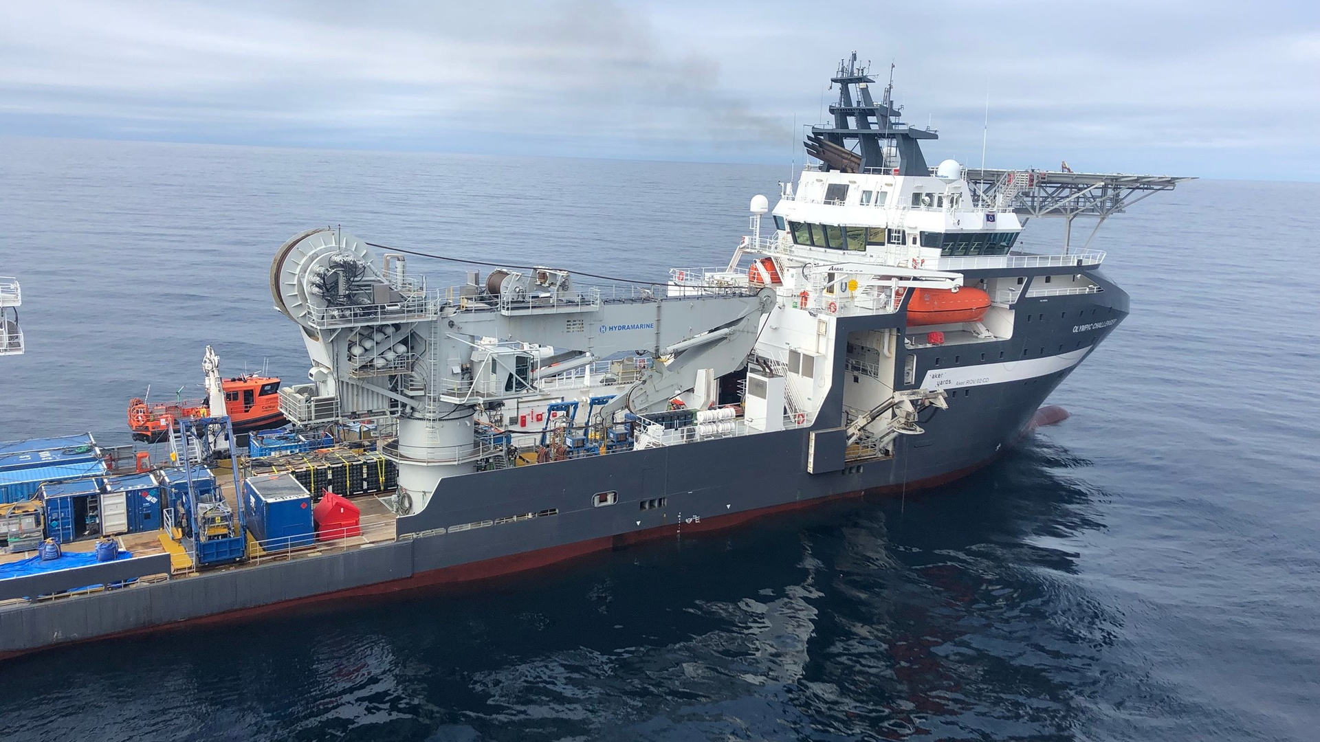 Following the fast-tracked development of project-specific procedures by the project delivery team, JF Subtech moved swiftly to charter the Olympic Challenger offshore construction vessel (pictured) and mobilize a team of 35 offshore personnel to safely execute the scope of work.