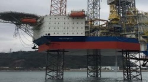 Shelf Drilling Achiever is a 350-ft jackup drilling unit.