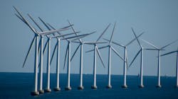 This wind farm is located in the Baltic Sea between Germany and Copenhagen, Denmark. This wind farm is located in the Baltic Sea between Germany and Copenhagen, Denmark.