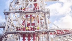 Osbit's well intervention tower is 40 m tall. Osbit's well intervention tower is 40 m tall.