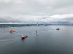 Four of the seven turbines for the Hywind Tampen project are now in place 140 km offshore western Norway.
