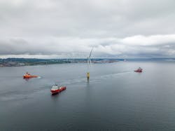 Four of the seven turbines for the Hywind Tampen project are now in place 140 km offshore western Norway. Four of the seven turbines for the Hywind Tampen project are now in place 140 km offshore western Norway.