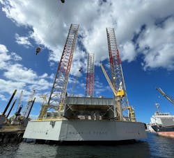 The newly converted Macarius Power platform for the TSP field complex offshore Trinidad and Tobago. The newly converted Macarius Power platform for the TSP field complex offshore Trinidad and Tobago.