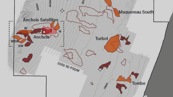 The Lixus Offshore license covers an area of about 2,390 sq km, with water depths ranging from the coastline to 850 m. The area has extensive data coverage with legacy 3D seismic data covering about 1,425 sq km and 5 exploration wells, including the Anchois-1 discovery well.