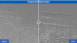 Data rejuvenation has improved data quality and can support evaluations for 2022 licensing and a re-assessment of Uruguay's potential related to different play levels and locations. Data rejuvenation has improved data quality and can support evaluations for 2022 licensing and a re-assessment of Uruguay's potential related to different play levels and locations.