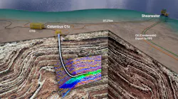 The Columbus Development is located in the UK Central North Sea and produces from a gas-condensate reservoir in the Forties Sandstone Formation.