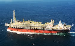 FPSO Cidade de Angra dos Reis MV22 at the Tupi field in the Santos basin. FPSO Cidade de Angra dos Reis MV22 at the Tupi field in the Santos basin.