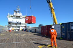 Intermoor offloading operation at the quayside, Port do Açu. Intermoor offloading operation at the quayside, Port do Açu.