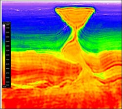 This OBN model displays data from the Mississippi Canyon in the Gulf of Mexico. This OBN model displays data from the Mississippi Canyon in the Gulf of Mexico.