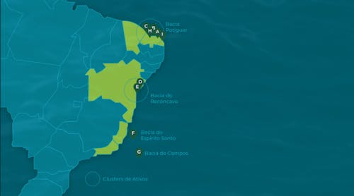 3R Petroleum Offshore has onshore, near-shore and offshore Brazilian assets. The company&apos;s offshore Polo Pero&aacute; asset is located in the Esp&iacute;rito Santo Basin.