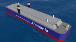 An A-FSRB is an offshore floating facility that can receive and store ammonia that has been transported via ship as a liquid, warm and regasify ammonia according to demand, and then send it to a pipeline onshore.