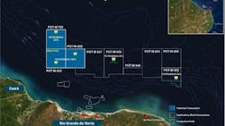 The Petrobras concessions are located in the Equatorial Margin in the deepwater Potiguar Basin. The Petrobras concessions are located in the Equatorial Margin in the deepwater Potiguar Basin.