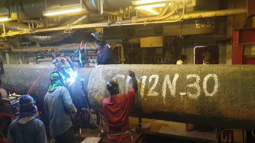 The offshore pipelaying operation at 1st Phase 11 platform is complete.