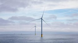 Already completed wind turbines of the wind farm Hollandse Kust Zuid Already completed wind turbines of the wind farm Hollandse Kust Zuid