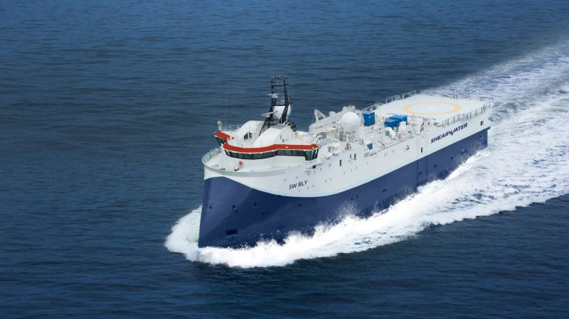 The SW Bly vessel will conduct the one-month towed streamer survey.