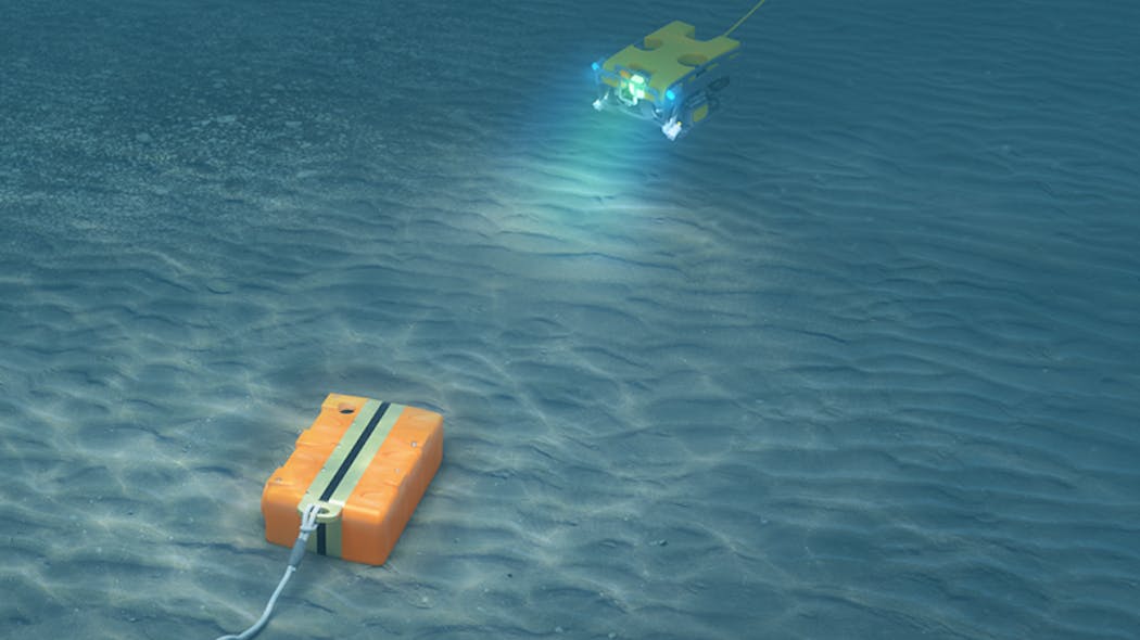 GPR300 was deployed by a underwater ROV. The system can also be deployed as a node-on-a-rope.