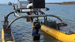 The Sulmara WAM-V 16 (wave adaptive modular vessel). The Sulmara WAM-V 16 (wave adaptive modular vessel).