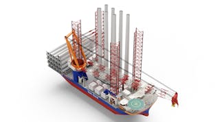 Van Oord&apos;s offshore wind installation jackup vessel