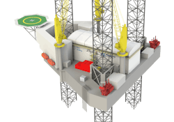 Project Haldane is an industrial scale offshore green hydrogen production concept, which deploys an electrolyzer system on a converted jackup rig.