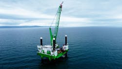 With DP2 jackup vessel Neptune, DEME Offshore successfully completed an offshore ground investigation campaign for SSE Renewables Arklow Bank Wind Park Phase 2 in Ireland. DEME said, 'Neptune performed very well on a challenging site, and the vessel has proven to be a key asset in enabling this campaign to be executed successfully.' With DP2 jackup vessel Neptune, DEME Offshore successfully completed an offshore ground investigation campaign for SSE Renewables Arklow Bank Wind Park Phase 2 in Ireland. DEME said, 'Neptune performed very well on a challenging site, and the vessel has proven to be a key asset in enabling this campaign to be executed successfully.'