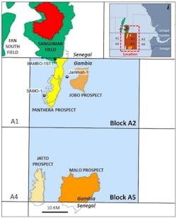 FAR now owns a 100% interest in the exploration rights for Blocks A2 and A3 offshore The Gambia.