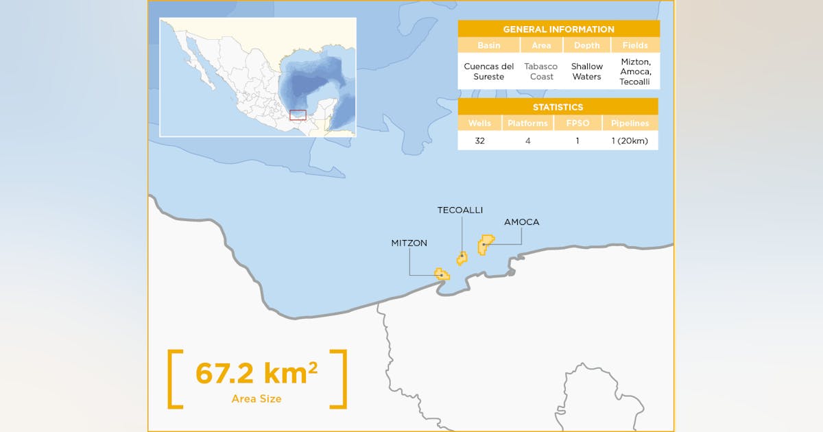 Petróleo crudo del campo Mizton frente a la costa de México llega a los mercados de EE. UU.