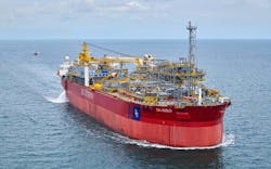 The newly converted 12-slot facility will be connected to the BW Adolo FPSO via a 20-km pipeline.