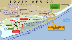 This map displays the Algoa-Gamtoos license in the Outeniqua Basin.