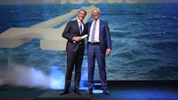 Edward Heerema and son Pieter Heerema attended the Allseas special ceremony in Rotterdam. Edward Heerema and son Pieter Heerema attended the Allseas special ceremony in Rotterdam.