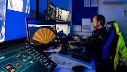 Fugro's Blue Essence uncrewed surface vessel is controlled from an ROC. Fugro's Blue Essence uncrewed surface vessel is controlled from an ROC.