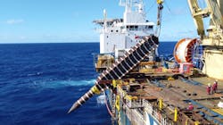 Fairplayer overboarding torpedo pile for FPSO mooring system Fairplayer overboarding torpedo pile for FPSO mooring system