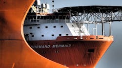 The Normand Mermaid vessel is at the Draugen oil field.